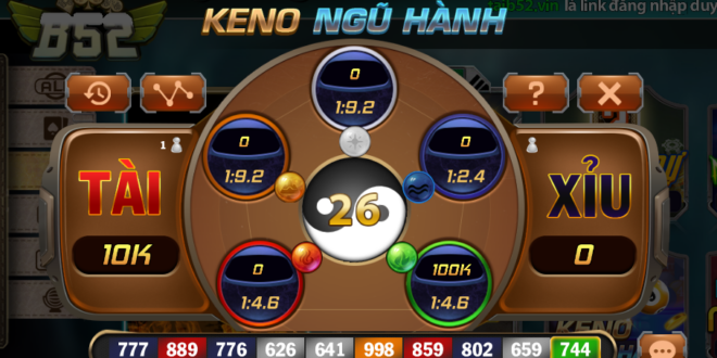 Kinh nghiệm chơi Keno Ngũ hành dễ thắng tại B52